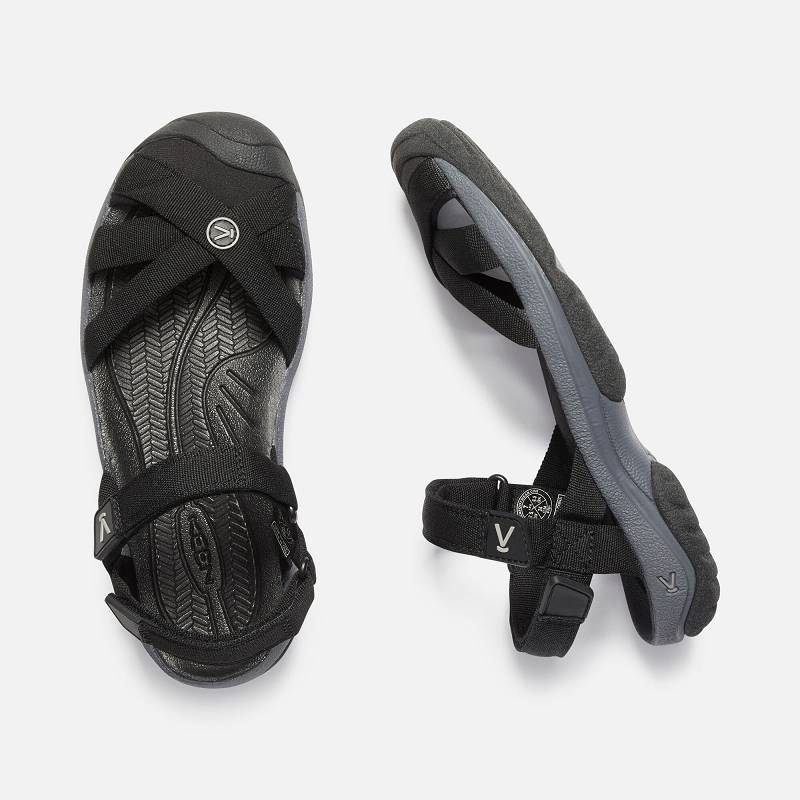 Keen Bali Trekkingsandalen Damen DE-46718 Black/Steel Grey - Keen Damenschuhe Schwarz